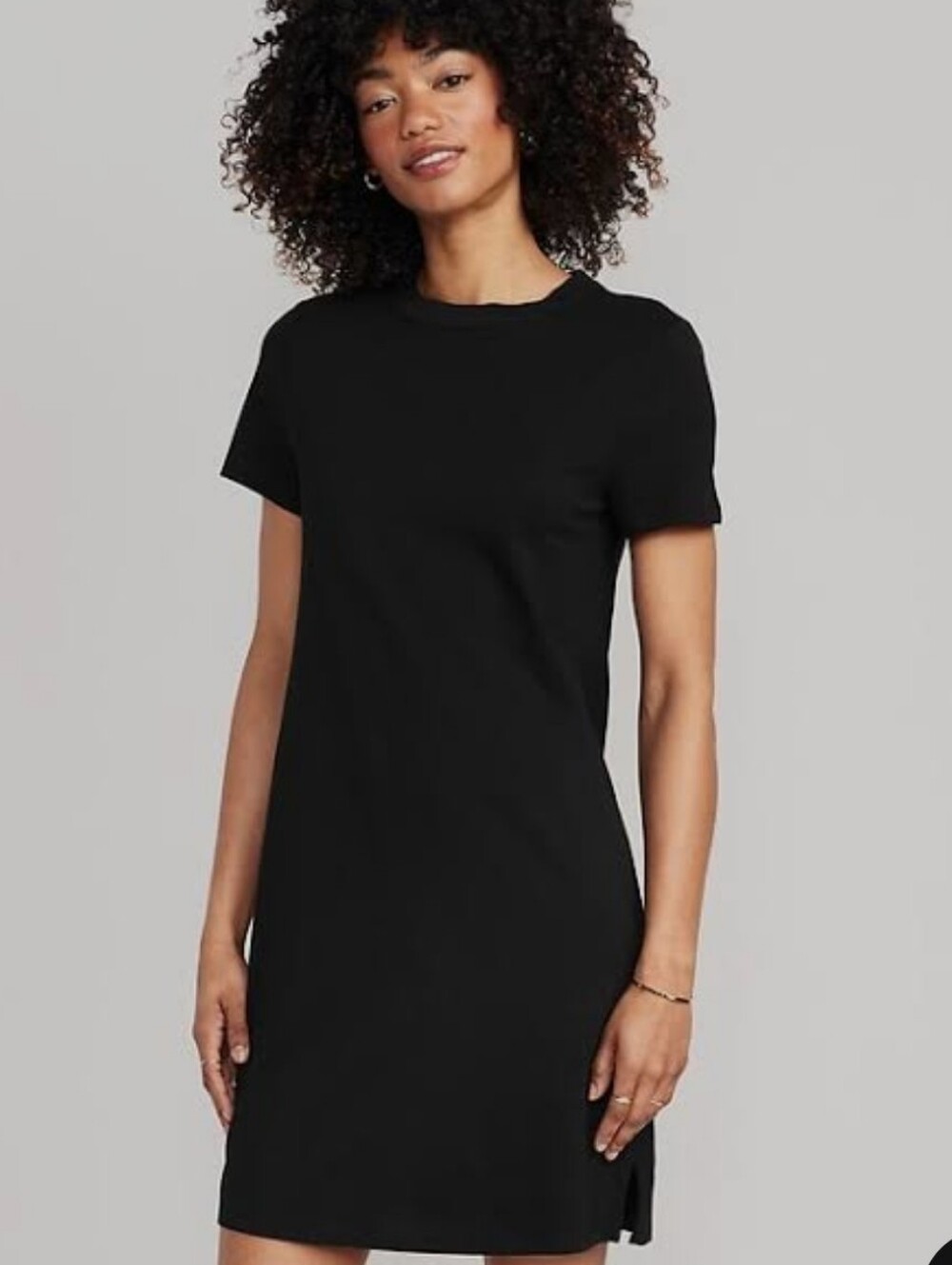Old Navy Black Short-Sleeve Mini Dress